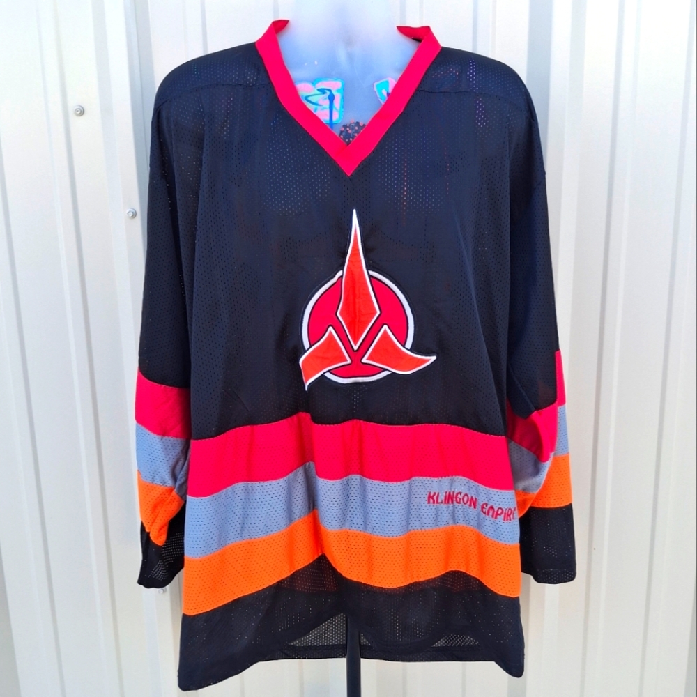 Rare Vintage KLINGON EMPIRE Star Trek Hockey Jersey Size Large